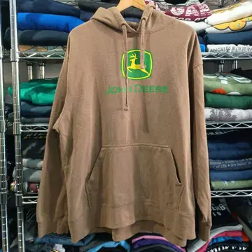 USA 구제 의류 JOHN DEERE 트랙터 기업 워크 후드티