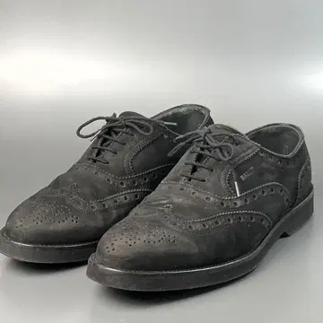 [ 새상품급 ] 25.5cm 발리 블랙 메달리온 윙팁 가죽 신발