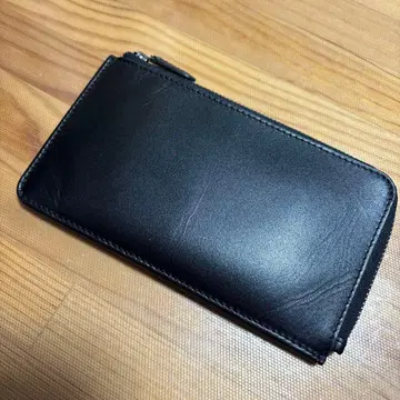 천연 가죽 L자 지퍼 슬림 장지갑
