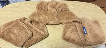 더피 귀 달린 플리스 후드 부착 스카프