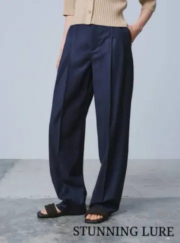 STUNNING LURE 친츠 와이드 테이퍼드 팬츠