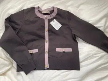 저스길리티 배색 자켓 라이크 가디건 코게 브라운 새상품