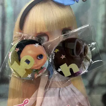 브라이스 배지 2개 세트 별 패턴 Blythe