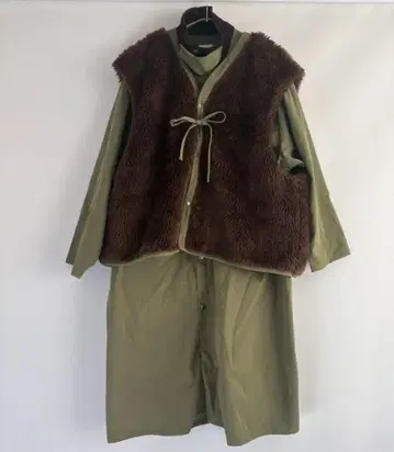 [ coen ] 5WAY 퍼 베스트 부착 모즈 코트