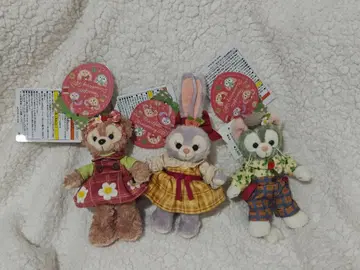 하트 펠트 스트로베리 기프트 인형 배지 3종 세트