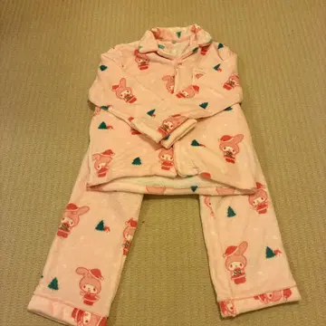 플리스 파자마 산타 모자 캐릭터 패턴 마이멜로디