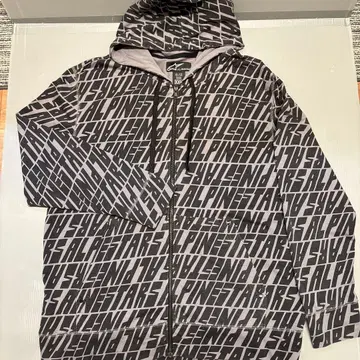 알파인스타즈 후드 부착 후드티 그레이 계열/올 로고 무늬 사이즈XXL