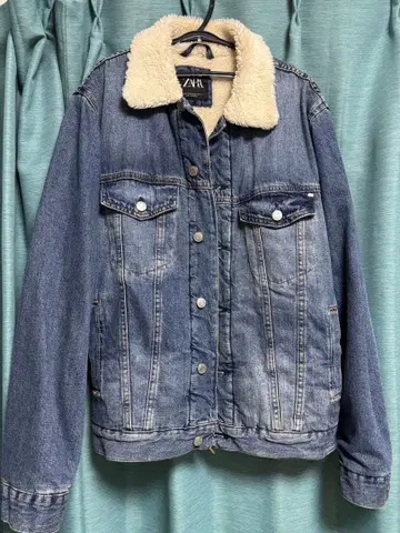 ZARA 데님 자켓 플리스 안감
