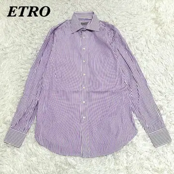 ETRO 긴팔 드레스 셔츠 39 퍼플