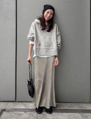 ungrid 핏 벨로아 스커트 S