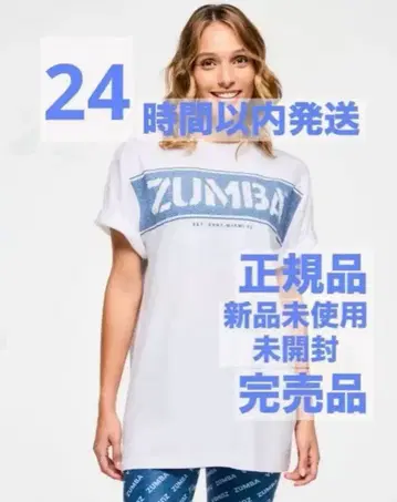 정품 미사용 새상품 미개봉 ZUMBA 데님 컬렉션 T셔츠 화이트