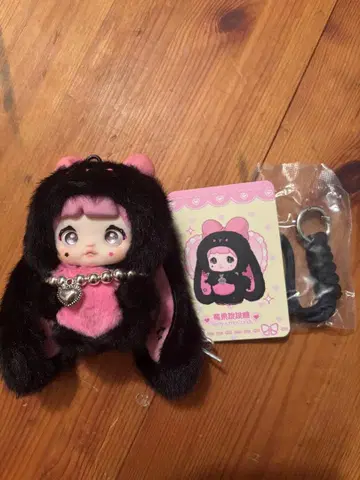 미사용 새상품 귀여운 노미짱의 블랙 핑크 봉제 인형