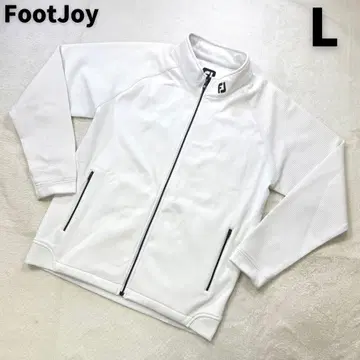 FootJoy 고기능 풀 집업 3D 리브 니트 골프 자켓 화이트 L
