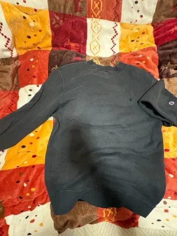 Champion 블랙 맨투맨