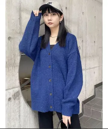 [ 새상품급 ] MURUA 모헤어 혼방 루즈 니트 가디건