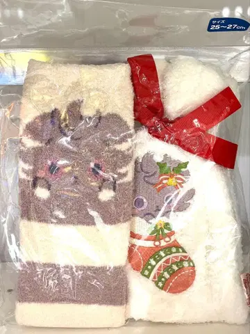 포켓몬 니스퍼 룸삭스 & 복조리 세트 크리스마스 25-27cm