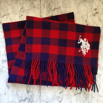 U.S. POLO ASSN. 체크 무늬 머플러