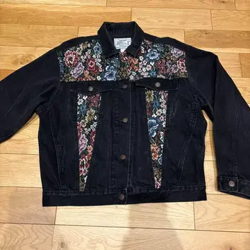 Jordache 블랙 데님 자켓 L 사이즈 구제 의류 G