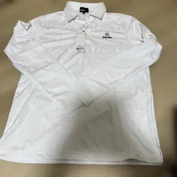 미사용 새상품 PING 긴팔 피케 셔츠 L 화이트