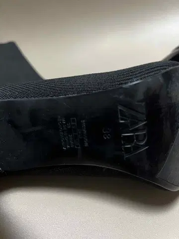 ZARA 블랙 하이힐 부츠 38