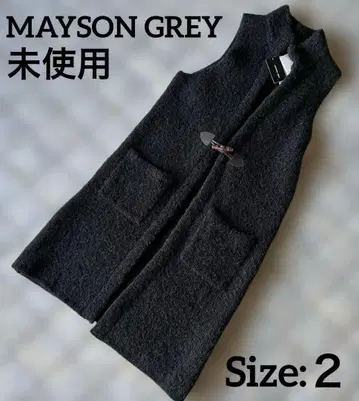 미사용 MAYSON GREY 블랙 울 알파카 혼방 니트 지레 베스트