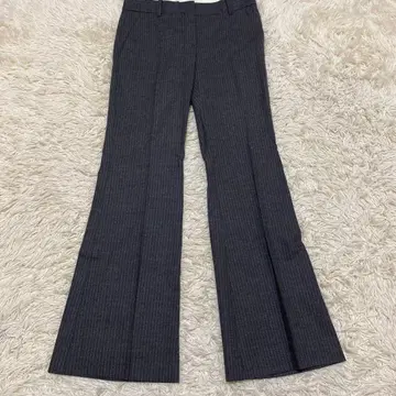 띠어리 플레어 팬츠 울 스트라이프 슬랙스 남성용 그레이 M