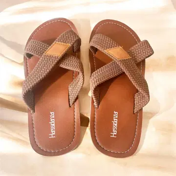 Hassadanza 남성용 샌들 EU41/25.5cm 브라운 계열