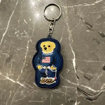 자수 캐릭터 키링 네이비 폴로베어