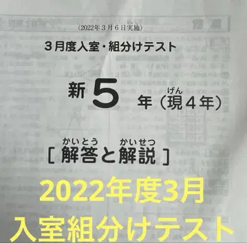 SAPIX 2022년도 3월 입실 조별 편성 테스트