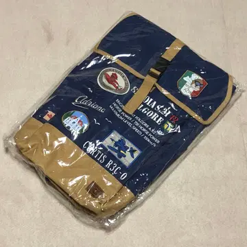 지브리 붉은 돼지 럭색 포르코 로쏘 자수 와펜 캔버스 백팩