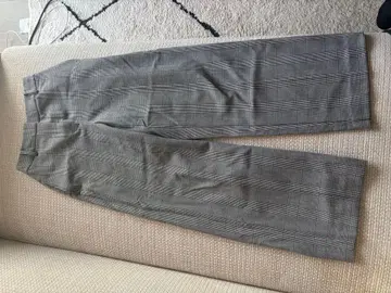 PLST 그레이 체크 무늬 팬츠 XS