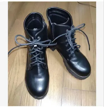 레이스업 숏부츠 블랙 LL 가을/겨울 베이직