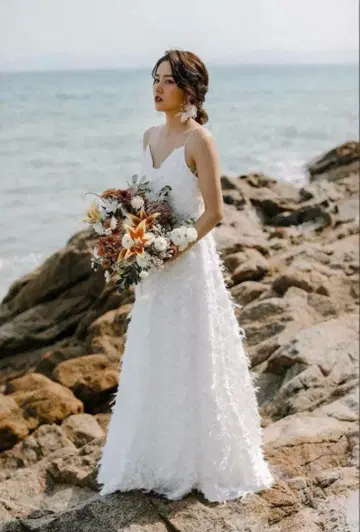 웨딩 드레스 페더