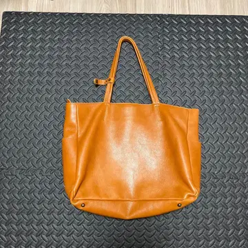 브라운 가죽 토트백