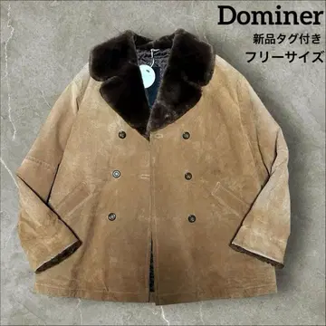 [택 포함 새상품] Dominer 피그 스웨이드 코트 돈피 페이드감