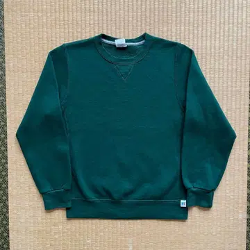 러셀 애슬레틱 맨투맨 앞 V 가제트 그린 무지