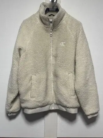 Calvin Klein Jeans 플리스 자켓 M 크림색
