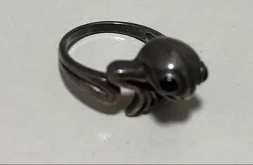 실버 925 개구리 모티브 반지 빈티지 스타일 18~19호