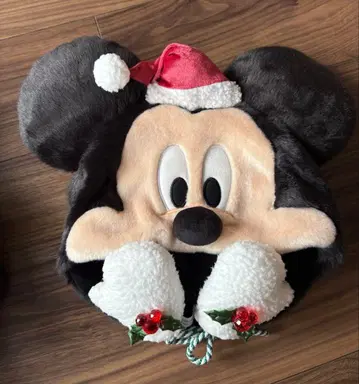 [ 새상품 ] 디즈니 크리스마스 팬캡 미키 산타