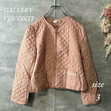갤러리 비스콘티 퀼팅 자켓 코트 핑크 빅 사이즈 3
