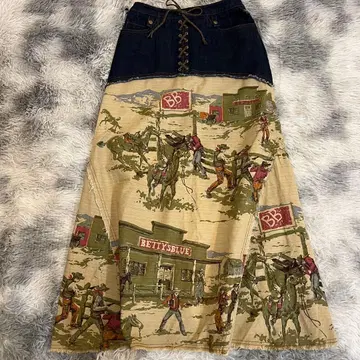 BETTY'S BLUE 90s 절개 플레어 스커트 빈티지 9호