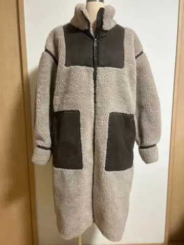 [베이크루즈] IENA 외 보아 x 페이크 스웨이드 디자인 롱 코트