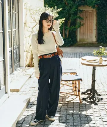 워셔블 라메 크루넥 니트