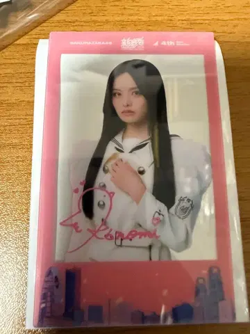 사쿠라자카46 4기생 신참자 아사이 코노미 폴라로이드풍 클리어 카드