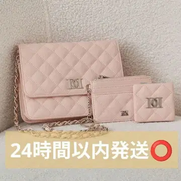 Darich DD 로고 퀼팅 트래블 세트 핑크