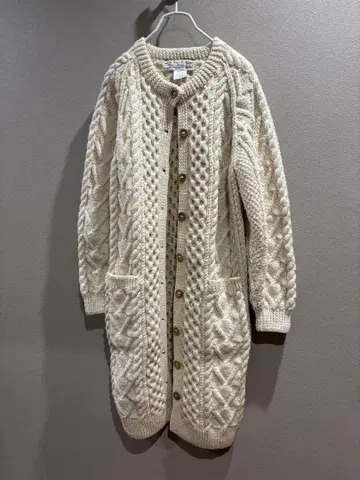 Athena Designs 케이블 니트 롱 가디건