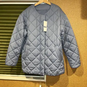 GU/지유 택 포함 새상품 퀼팅 블루종 블루 S사이즈