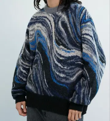 PUBLIC TOKYO [ 세탁 가능 ] 멀티 패턴 오버 사이즈 니트