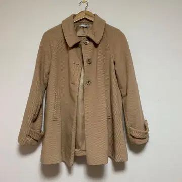 HERE'S TOWN 베이지 코듀로이 피코트