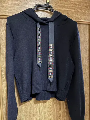 비쥬 니트 후드티